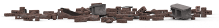 Download Stock Image: Brick Rubble Pile HD 3K
