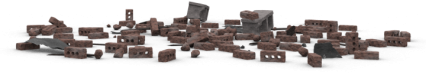 Download Stock Image: Brick Rubble Pile HD 3K