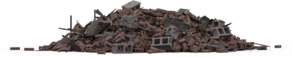 Download Stock Image: Brick Rubble Pile HD 3K