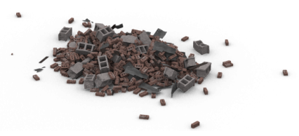 Download Stock Image: Brick Rubble Pile HD 3K