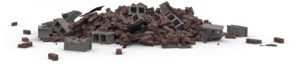 Download Stock Image: Brick Rubble Pile HD 3K