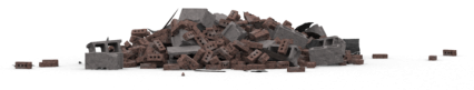 Download Stock Image: Brick Rubble Pile HD 2K