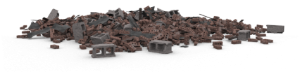 Download Stock Image: Brick Rubble Pile HD 3K