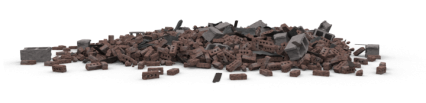 Download Stock Image: Brick Rubble Pile HD 3K