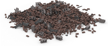 Download Stock Image: Brick Rubble Pile HD 3K