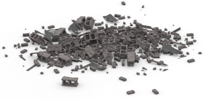 Download Stock Image: Concrete Rubble Pile HD 3K
