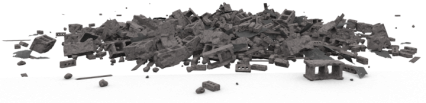 Download Stock Image: Concrete Rubble Pile HD 3K