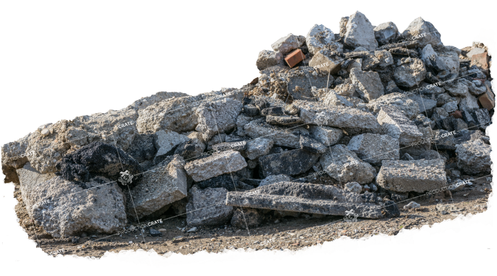 Rubble HD 11K Stock Image
