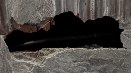 Download Stock Image: Cracked Hole 2 Surface 2 With Pit HD 7K