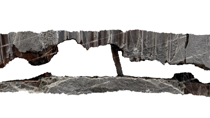 Cracked Hole 2 Surface HD 7K Stock Image