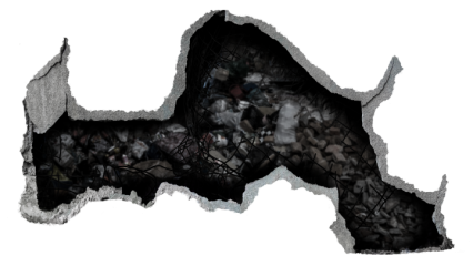 Download Stock Image: Cracked Hole 3 Masked HD 7K