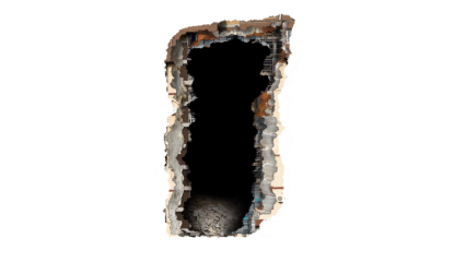 Download Stock Image: Damaged Building Structure HD 7K