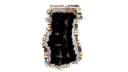 Download Stock Image: Damaged Building Structure HD 7K