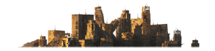 Download Stock Image: Apocalyptic City Backdrop 6 Sunset HD 2K