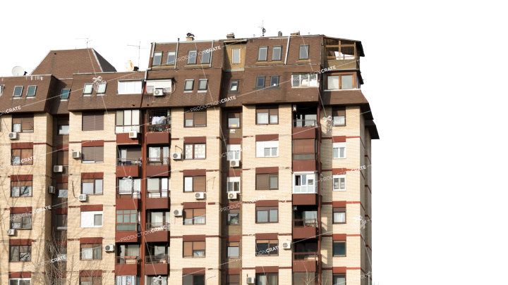 Building Apartment Structure HD 7K Stock Image