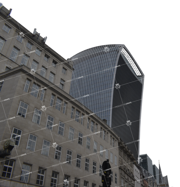 City Street Backdrop 8 Looking Up HD 3K Stock Image
