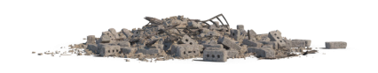 Download Stock Image: Debris Rubble Pile HD 3K