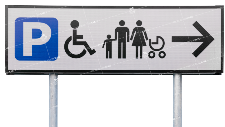 Signs Parking HD 7K Stock Image