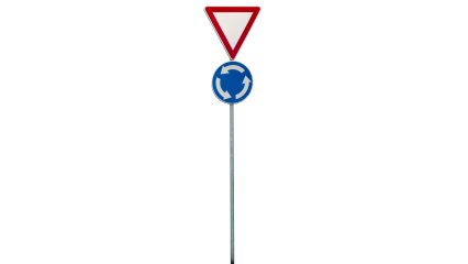 Download Stock Image: Signs Round About HD 7K