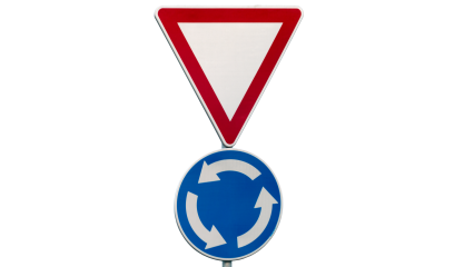 Download Stock Image: Signs Round About HD 7K