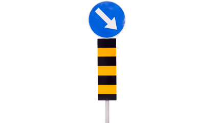 Download Stock Image: Signs Round About Mandatory Direction HD 7K