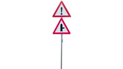 Download Stock Image: Signs Sharp Road HD 7K