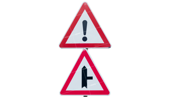 Signs Sharp Road HD 7K Stock Image