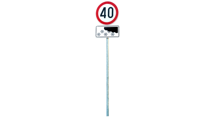 Download Stock Image: Signs Speed In Winter HD 7K