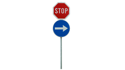 Download Stock Image: Signs Stop And Turn HD 7K