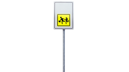 Download Stock Image: Signs Watch Out For Crossers HD 7K