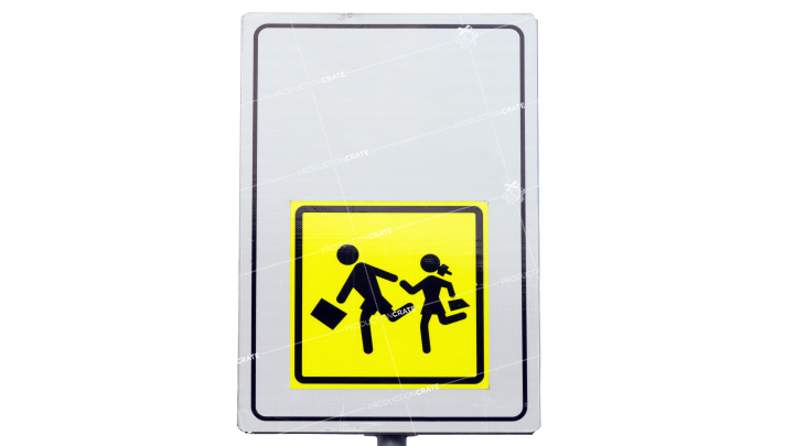 Signs Watch Out For Crossers HD 7K Stock Image