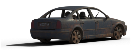 Download Stock Image: Damaged Car HD 2K