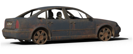 Download Stock Image: Damaged Car HD 2K