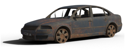 Download Stock Image: Damaged Car HD 2K