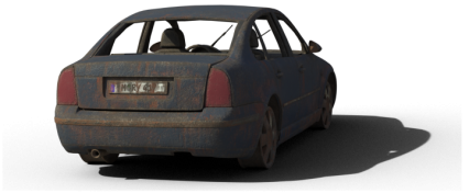 Download Stock Image: Damaged Car HD 2K