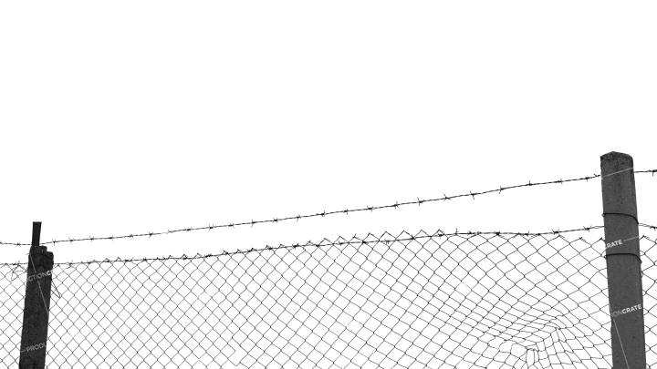 Barbed Wire Fence HD 7K Stock Image