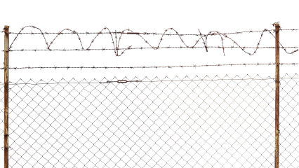 Download Stock Image: Barbed Wire Fence HD 7K