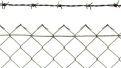 Download Stock Image: Barbed Wire Fence HD 7K