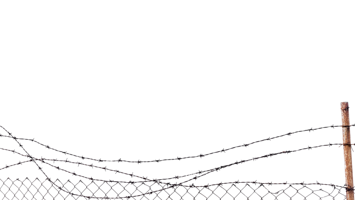 Barbed Wire Fence HD 7K Stock Image