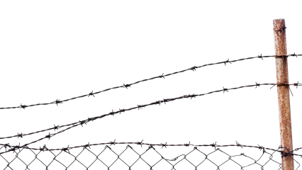 Download Stock Image: Barbed Wire Fence HD 7K