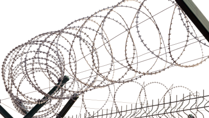 Download Stock Image: Barbed Wire Fence HD 7K