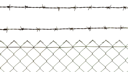 Download Stock Image: Barbed Wire Fence HD 7K