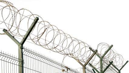 Download Stock Image: Barbed Wire Fence HD 7K