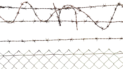 Download Stock Image: Barbed Wire Fence HD 7K