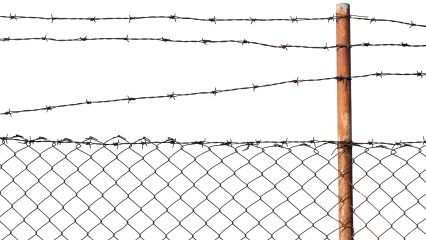 Download Stock Image: Barbed Wire Fence HD 7K