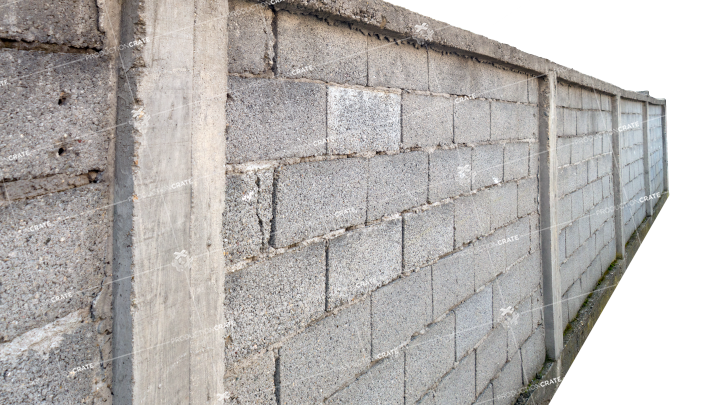Cinderblock Wall HD 7K Stock Image