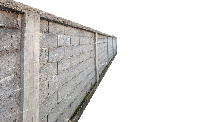 Cinderblock Wall HD 7K Stock Image
