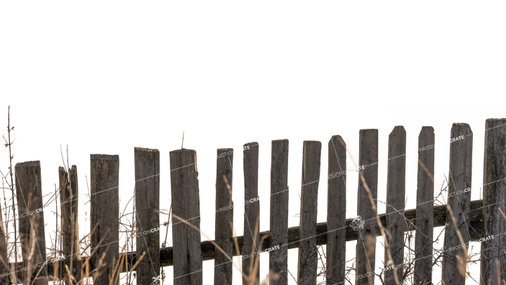Wooden Fence HD 7K Stock Image